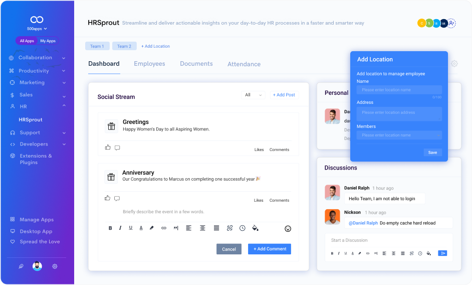ess portal leave note